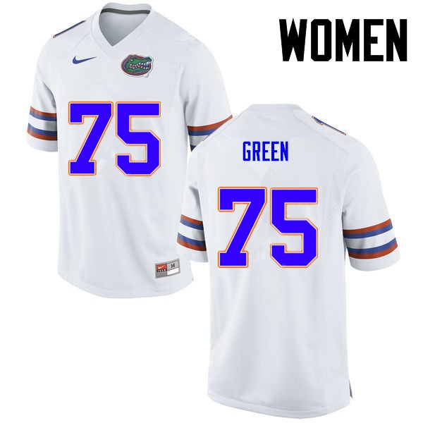 Florida Gators Women #75 Chaz Green College Football White